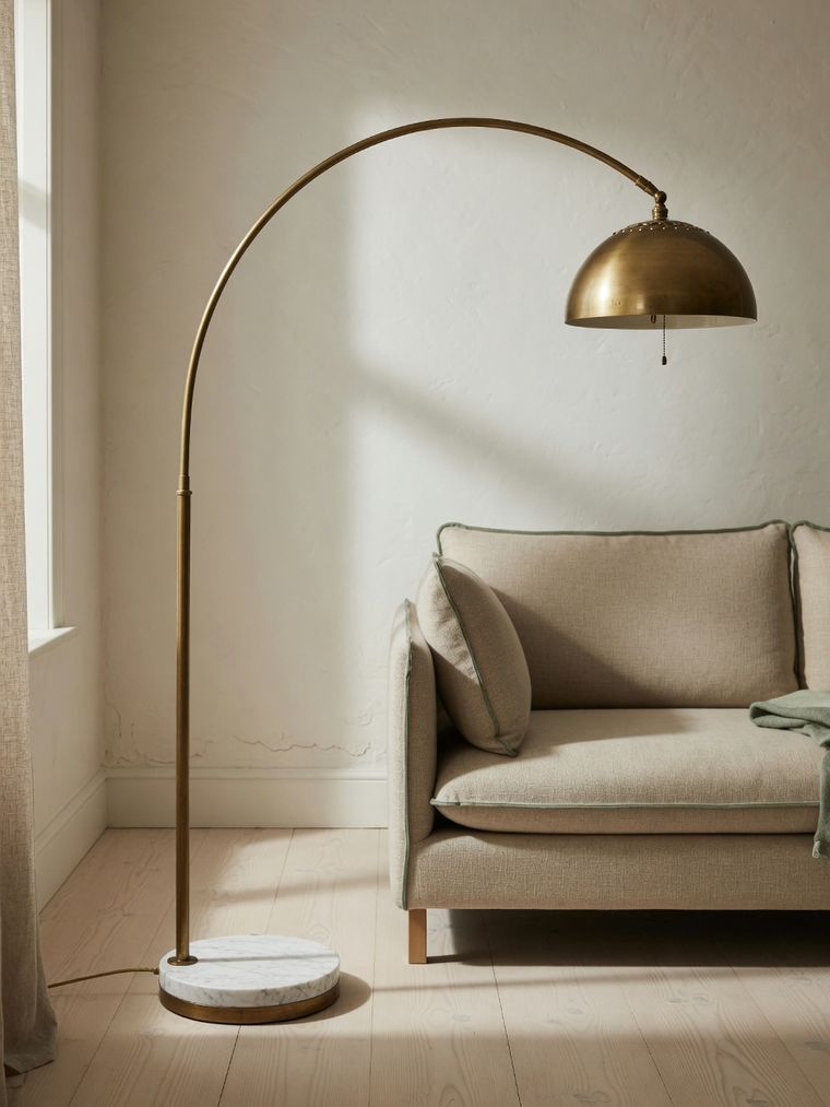 Brass Arc Floor Lamp
