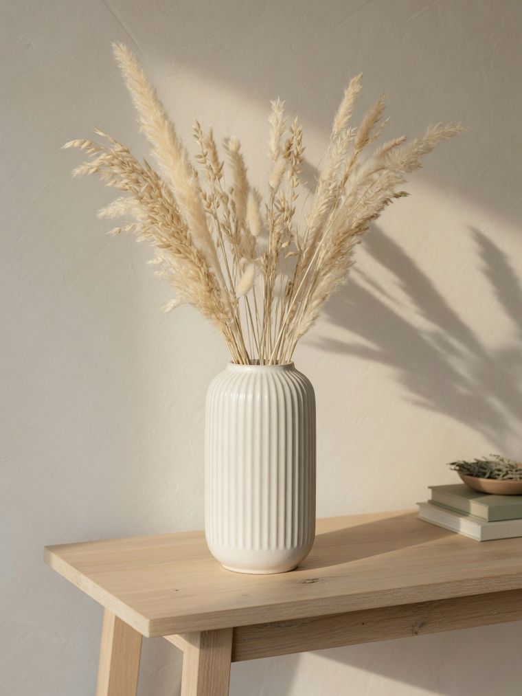 Fluted Ceramic Vase