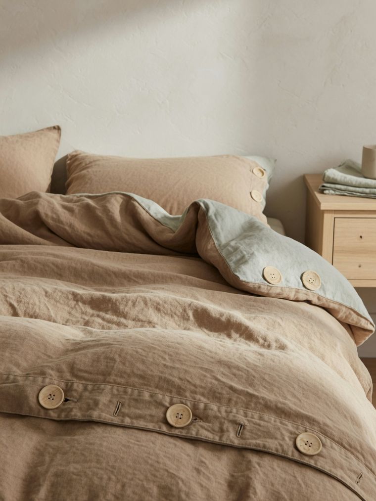 Linen Duvet Cover — Clay