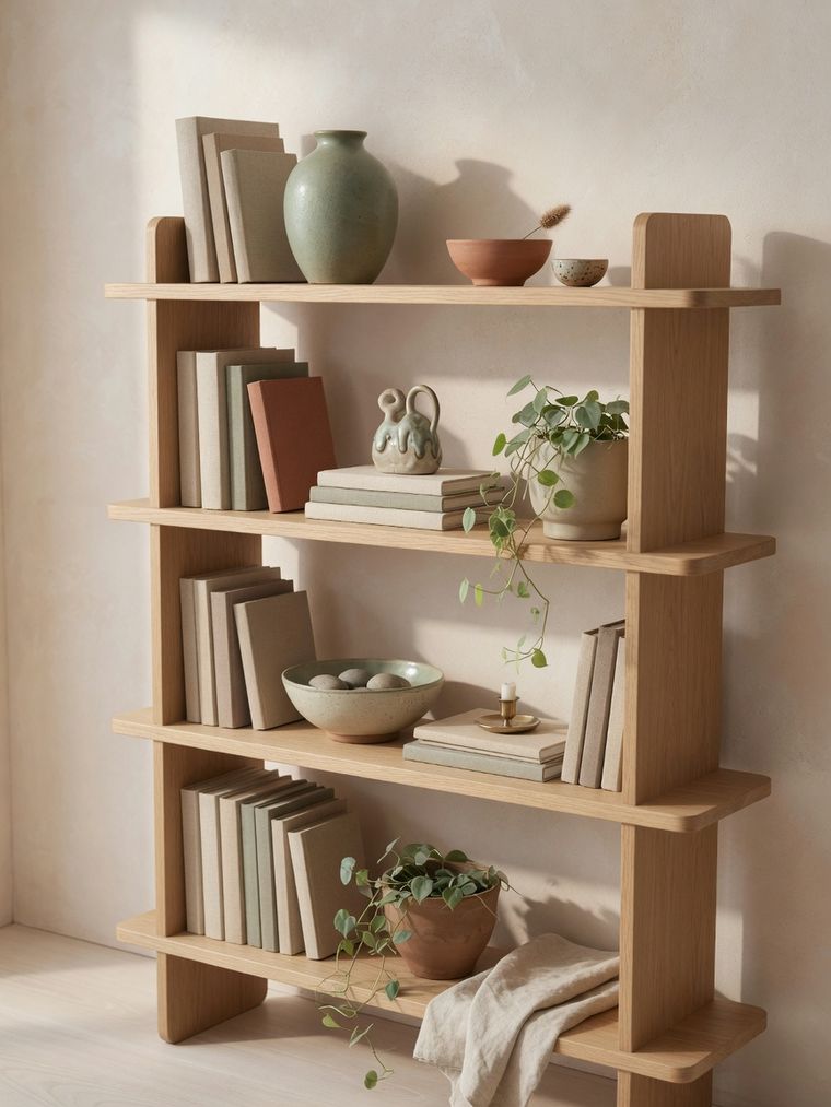 Oak Bookshelf — 4 Tier