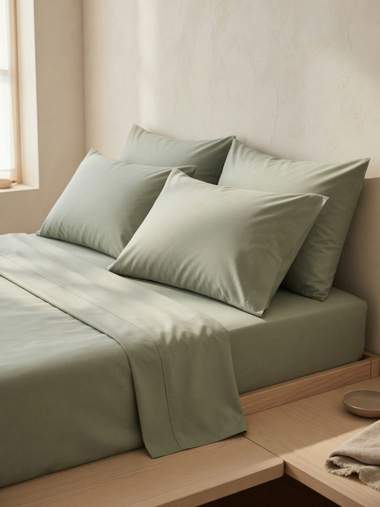 Percale Bedsheet Set — Sage
