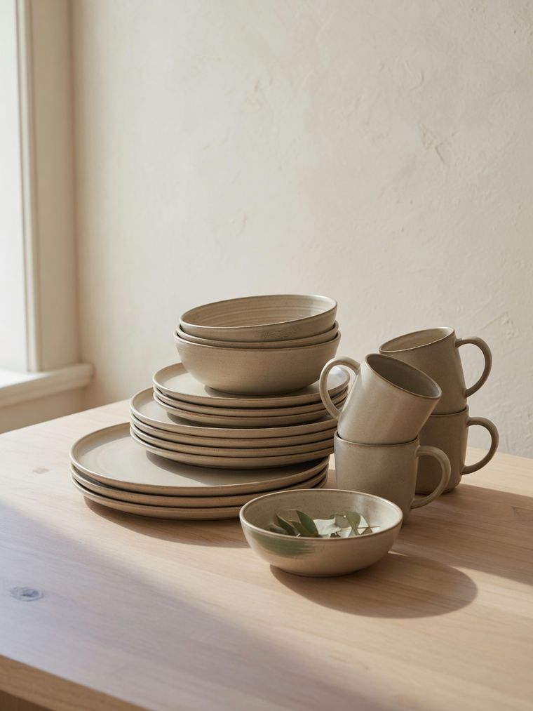 Stoneware Dinner Set — 16pc
